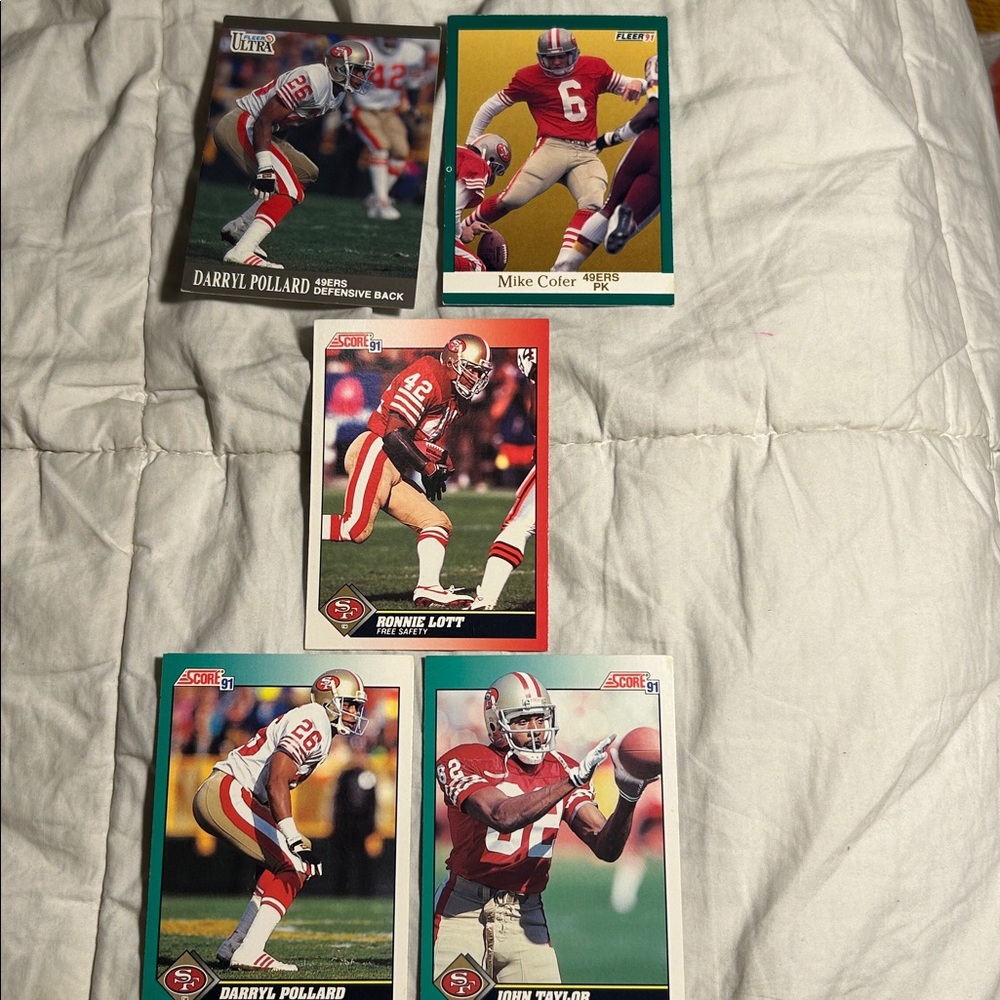 •5 FOR $10 KIDS TOYS• San Francisco 49ers Lot Of 5 Football Cards
